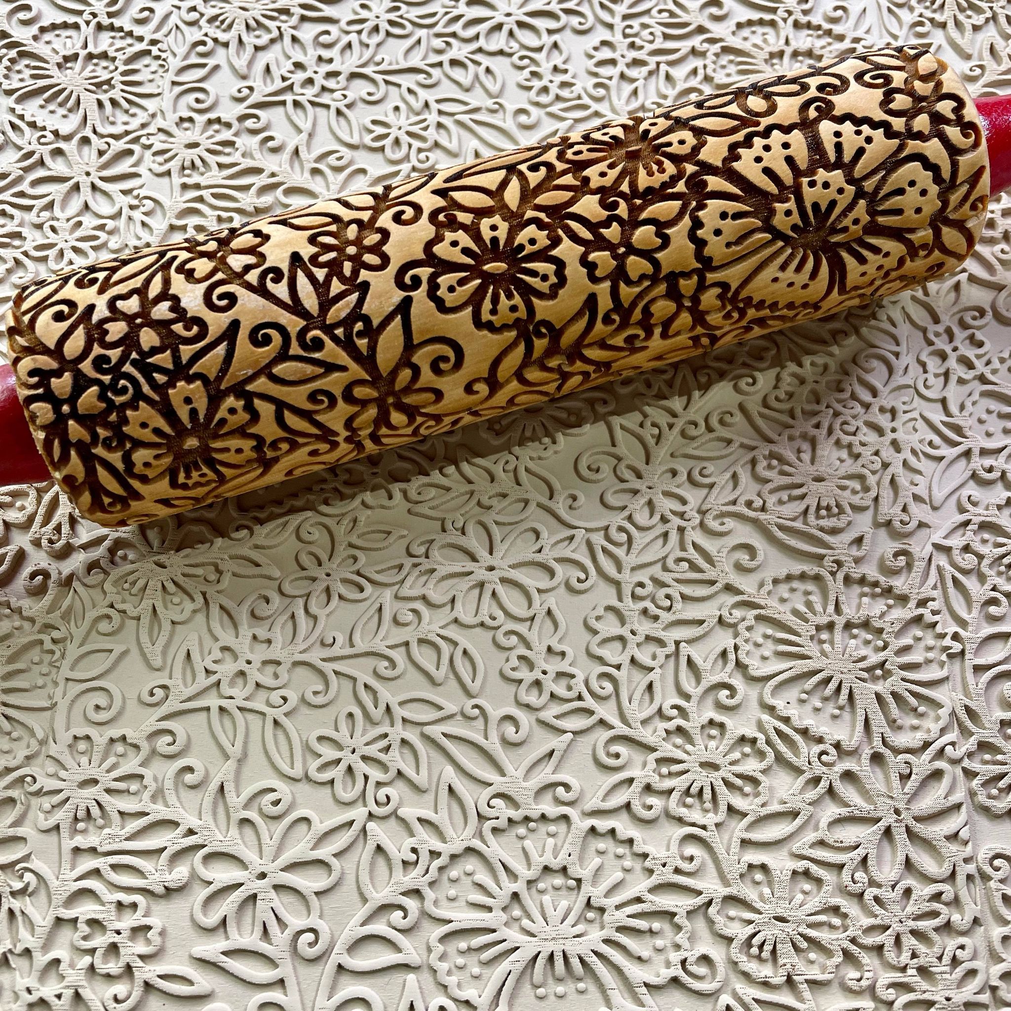 Floral Batik 7 Rolling Pin