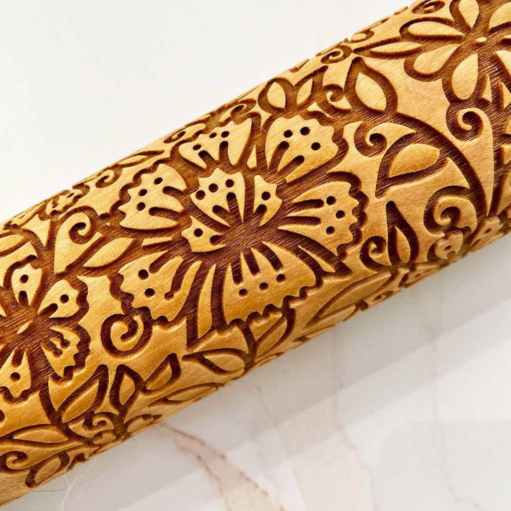 Floral Batik 12 Rolling Pin