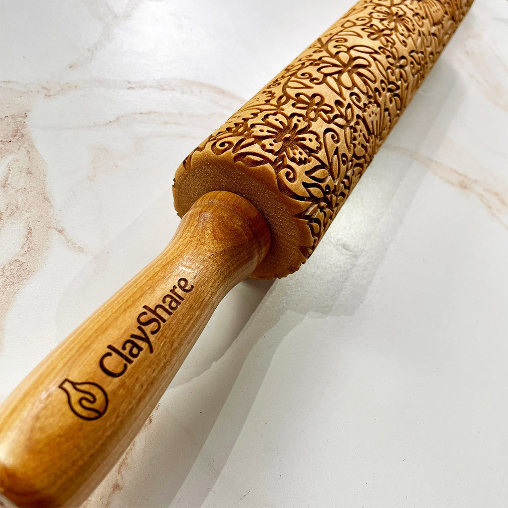 Floral Batik 12 Rolling Pin