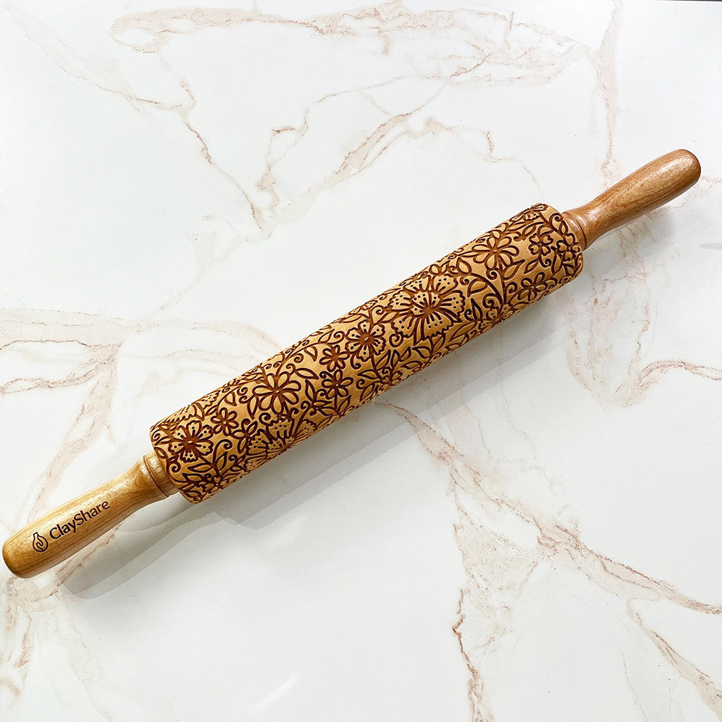 Floral Batik 12 Rolling Pin