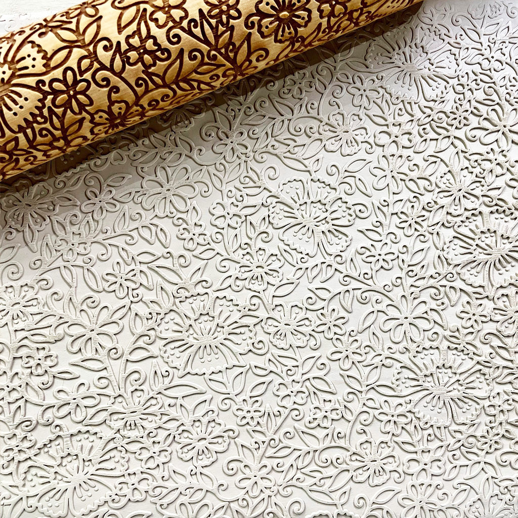 Floral Batik 12 Rolling Pin