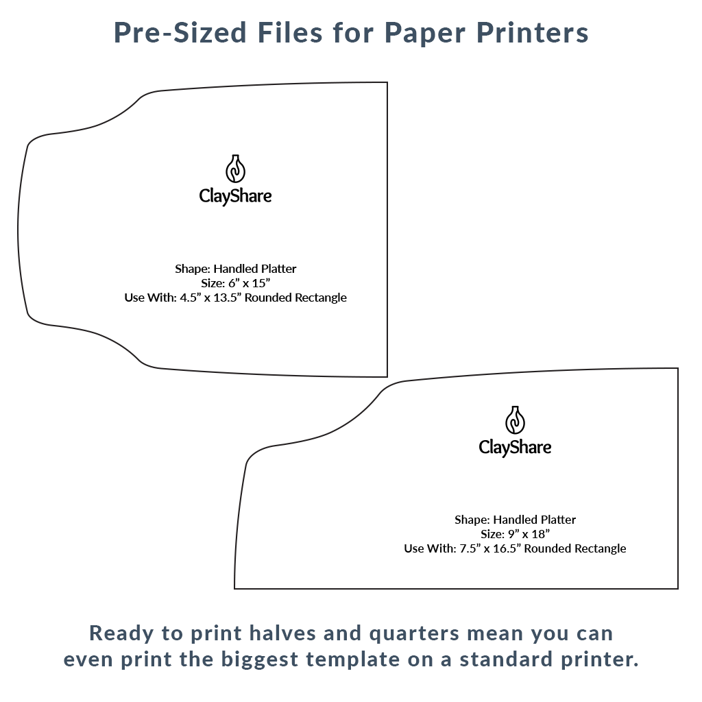 Handled Platter Rim Template Pack