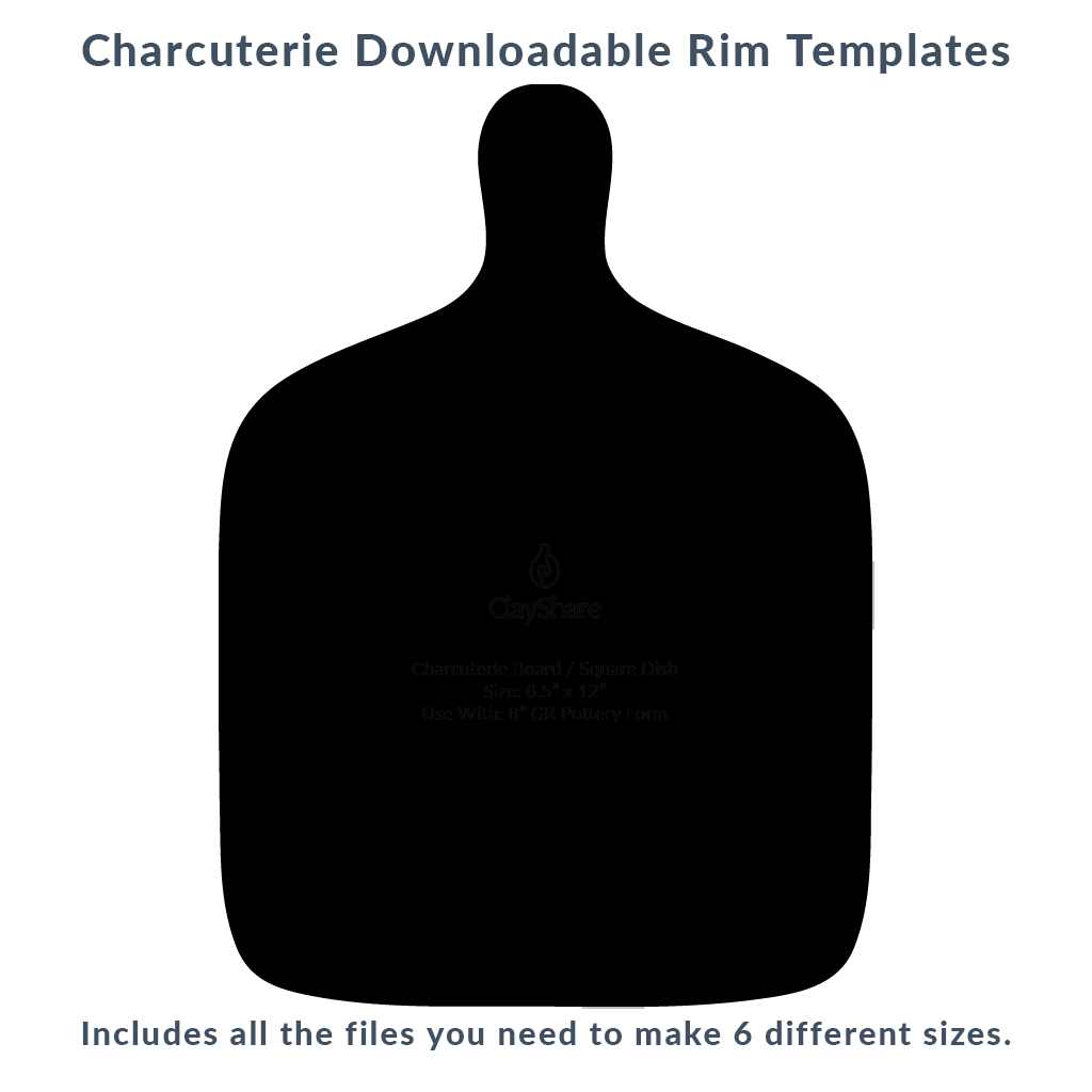 Charcuterie Board Rim Template Pack