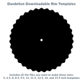 Dandelion Rim Template Pack