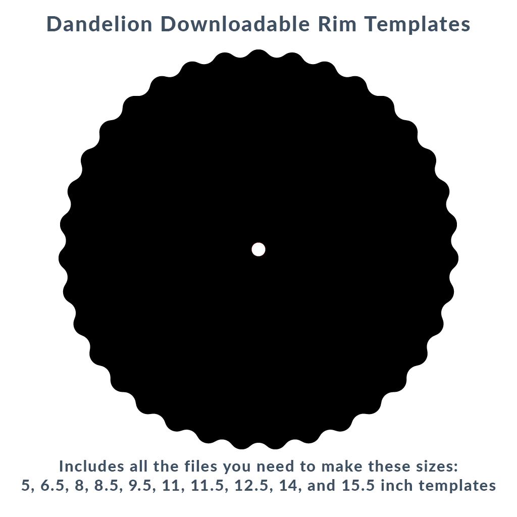 Dandelion Rim Template Pack