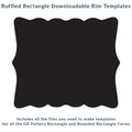 Ruffled Rectangle Rim Template Mega Pack