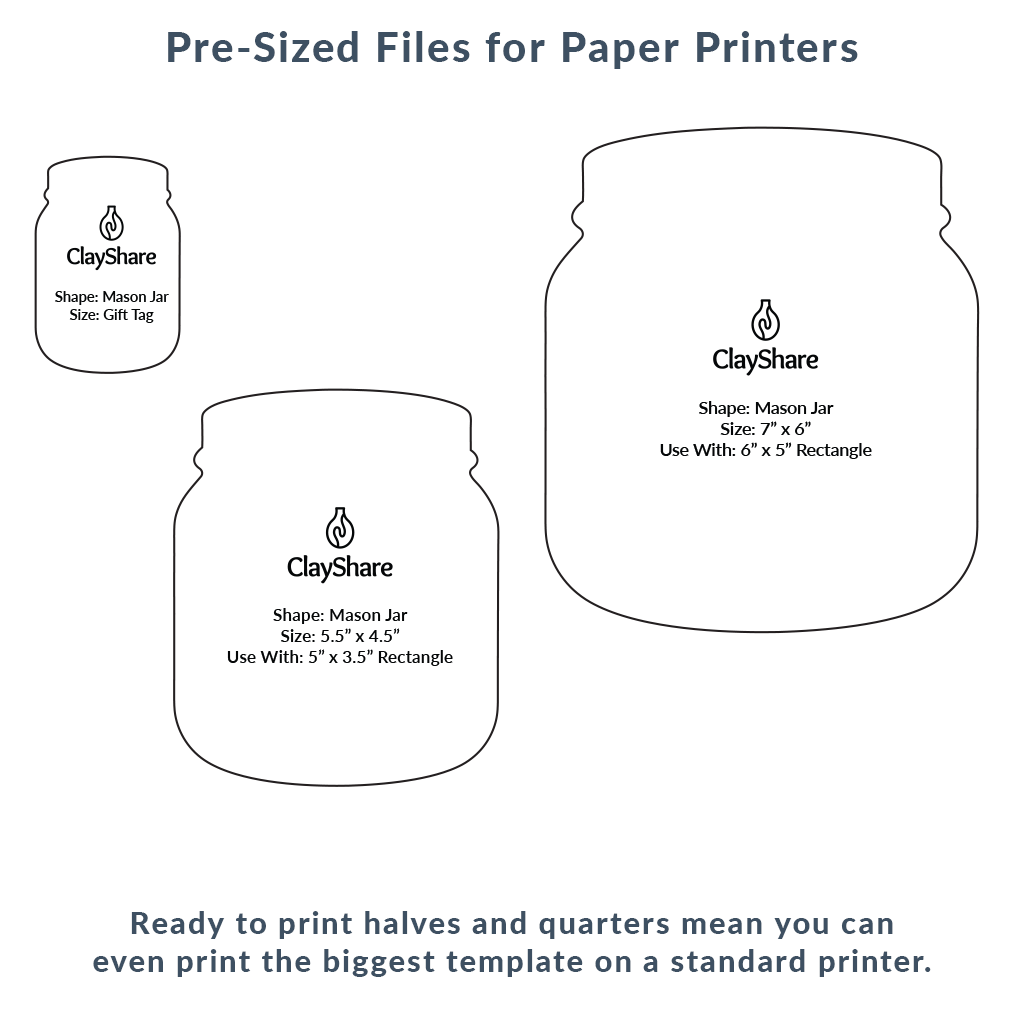 Mason Jar Rim Template Pack