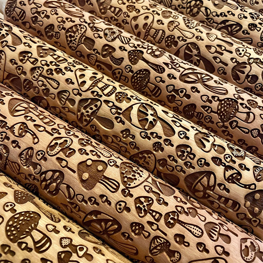 Mushrooms 12 Inch Rolling Pin