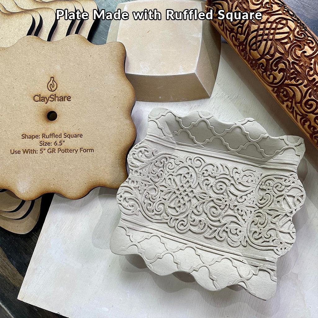 Ruffled Square Rim Template Pack