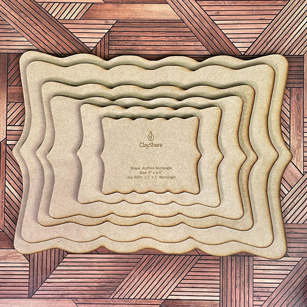 Ruffled Rectangle Rim Template Mega Pack