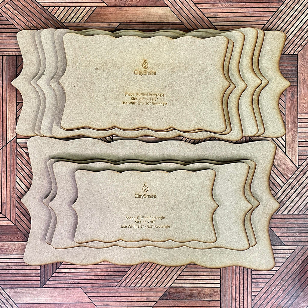 Ruffled Rectangle Rim Template Mega Pack