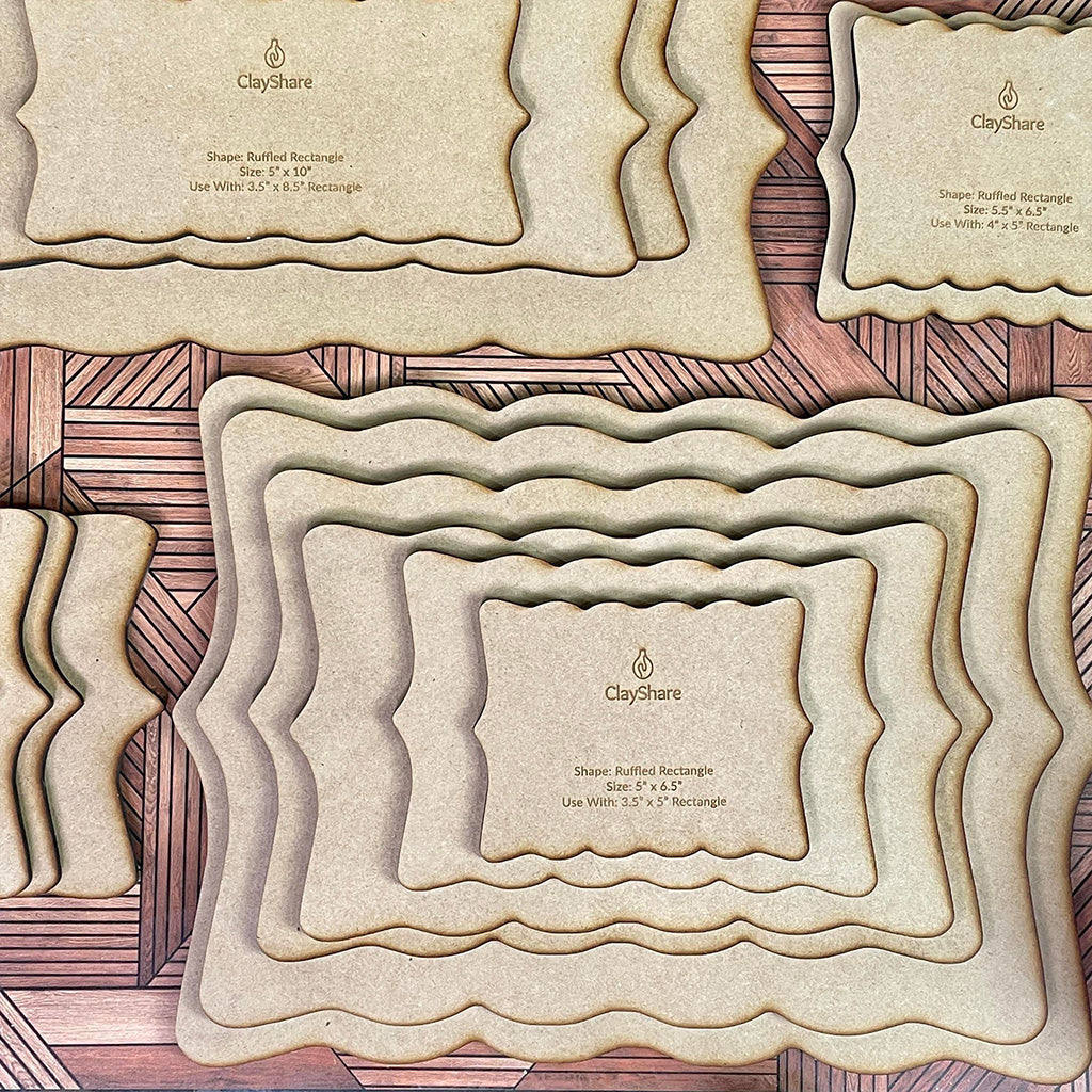 Ruffled Rectangle Rim Template Mega Pack