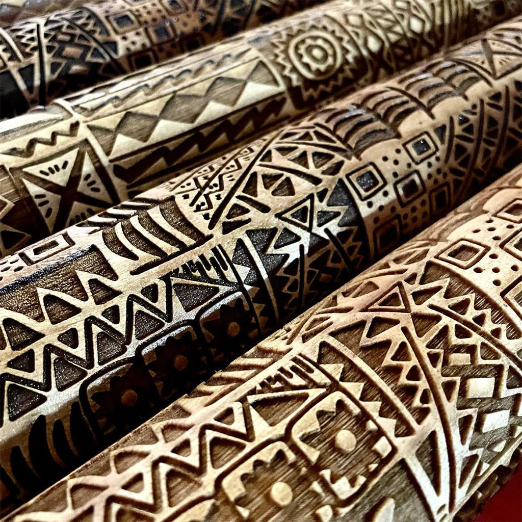 Vintage Geometric 12" Rolling Pin Main Image