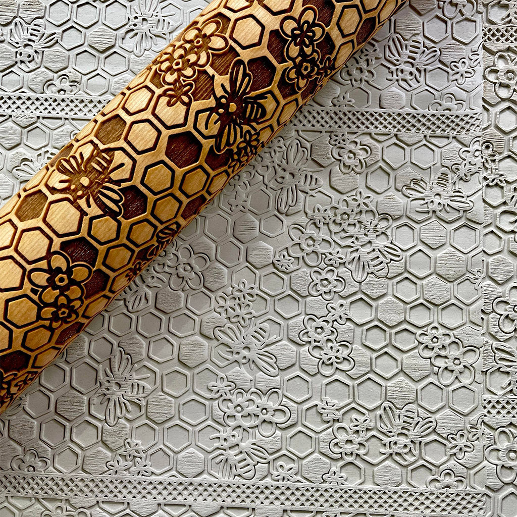 Bees and Blossoms 12 Inch Rolling Pin