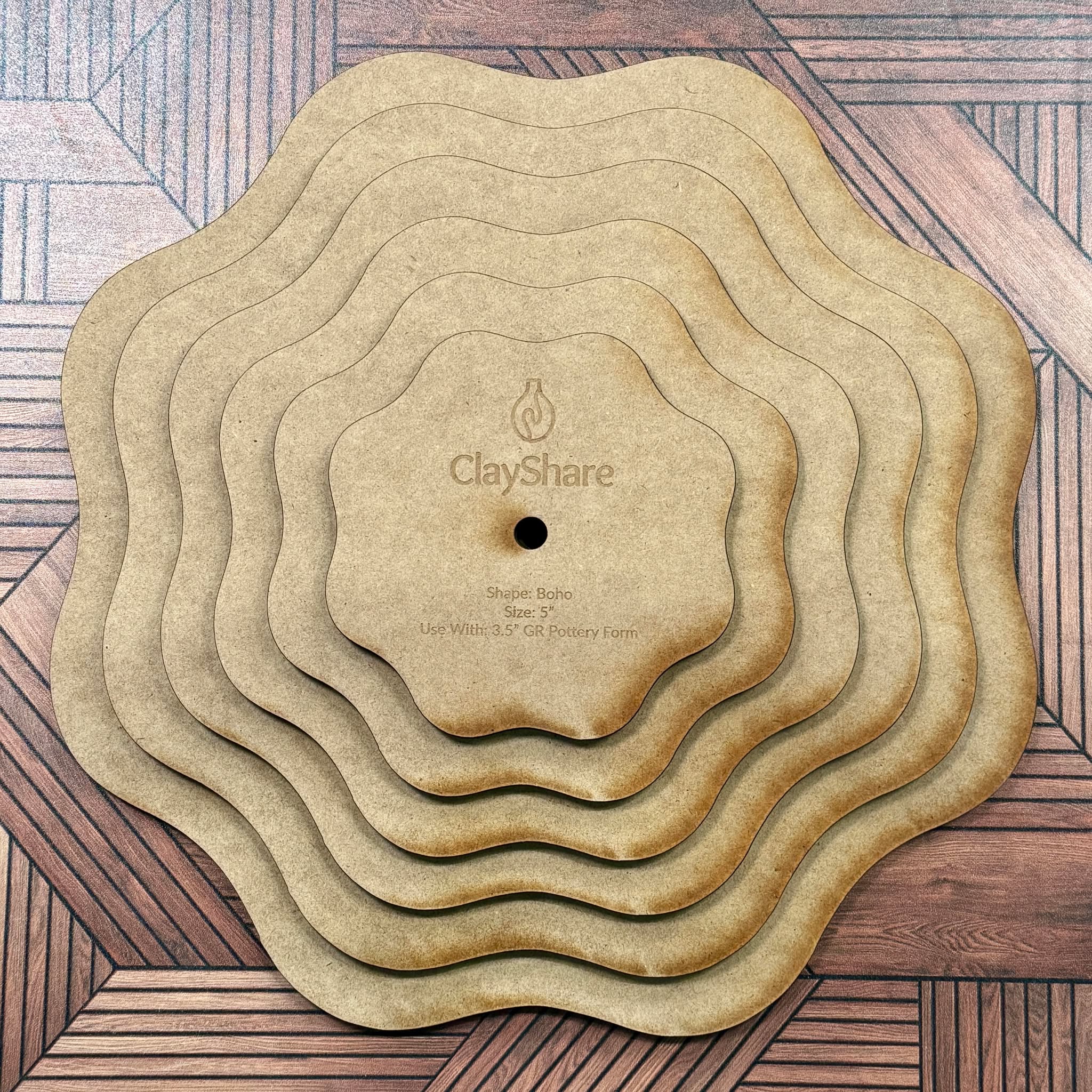 Boho Round Stack Rim Template Set