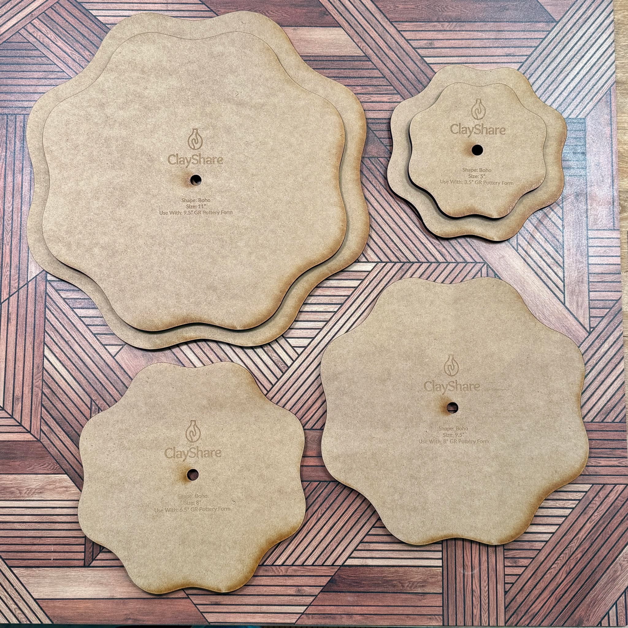 Boho Round Stack Rim Template Set