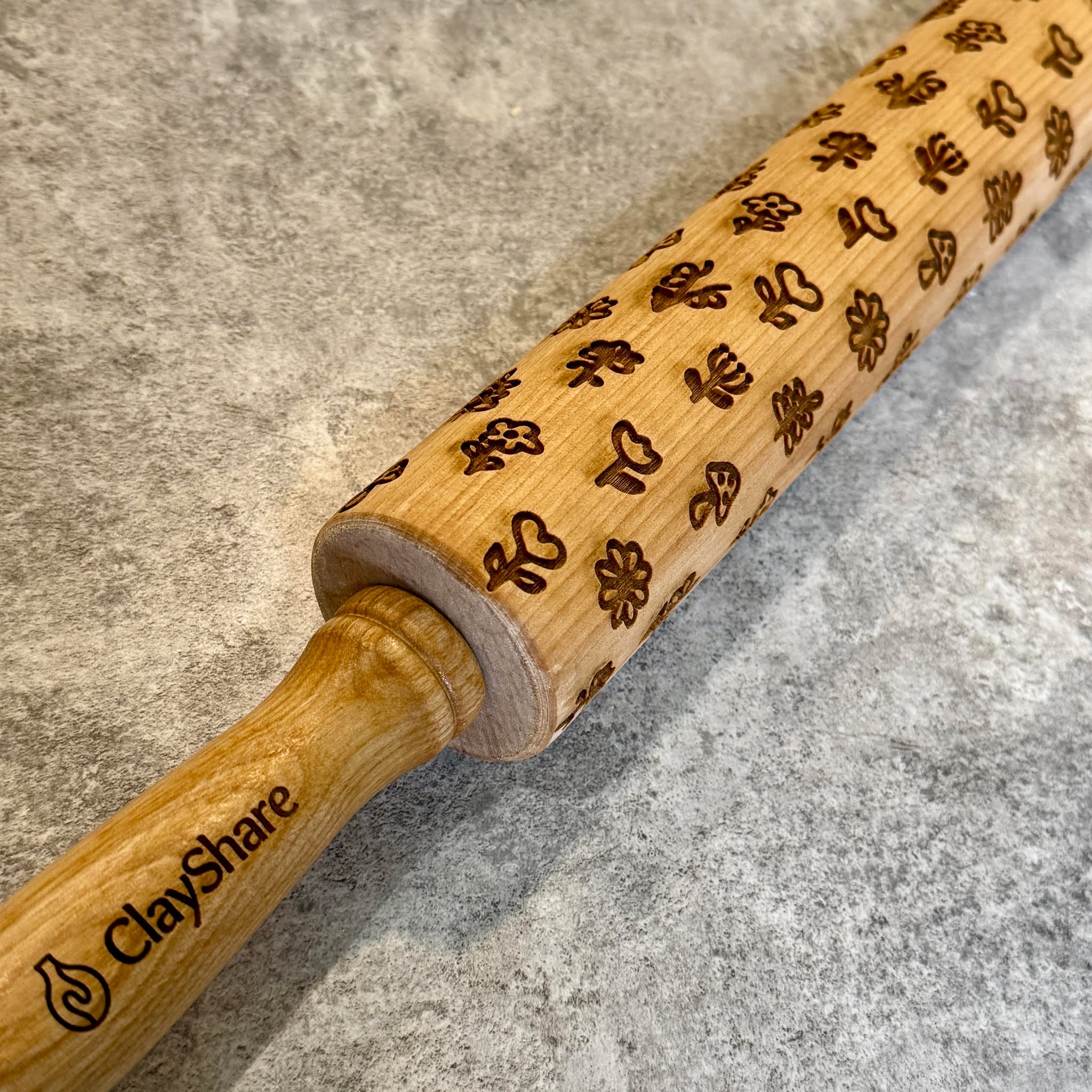 Cottage Flowers 12 Rolling Pin
