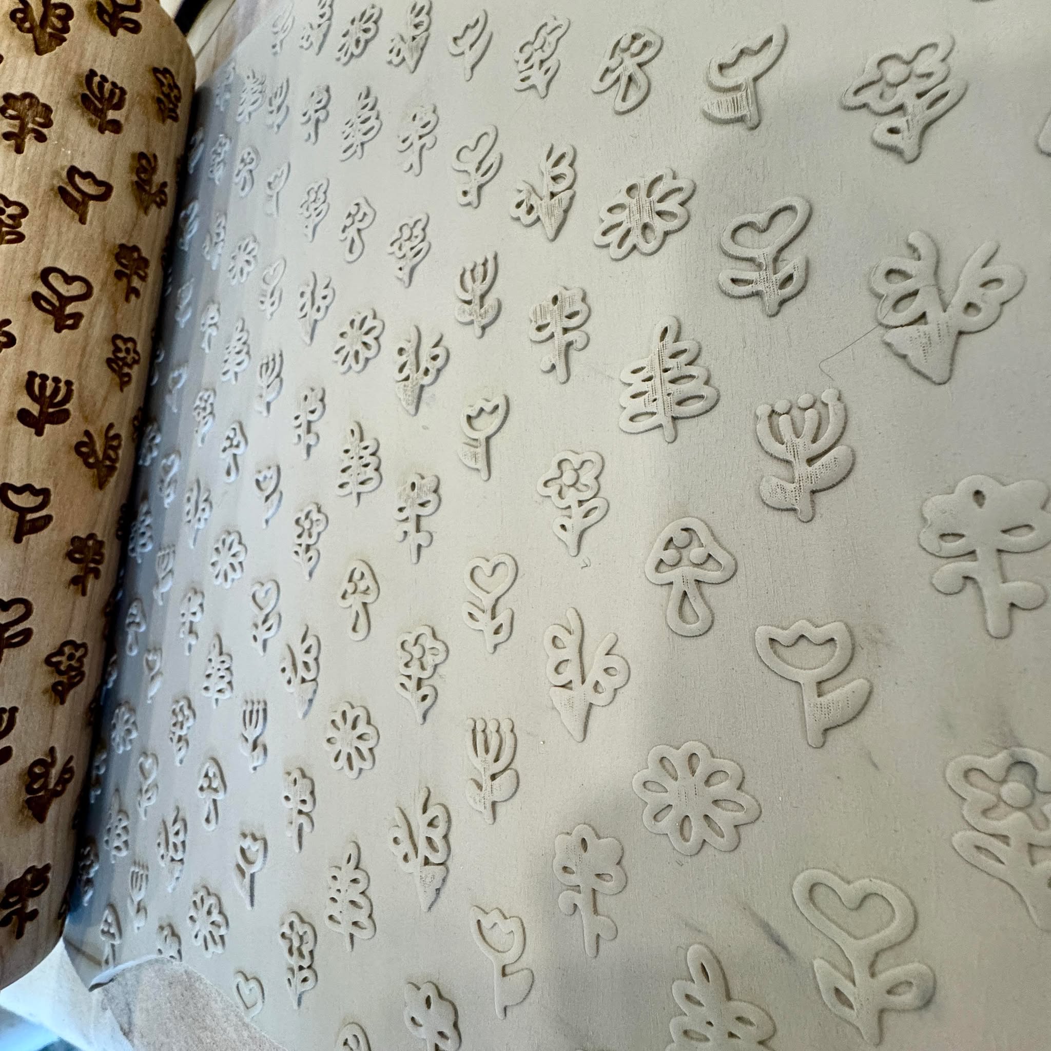 Cottage Flowers 12 Rolling Pin