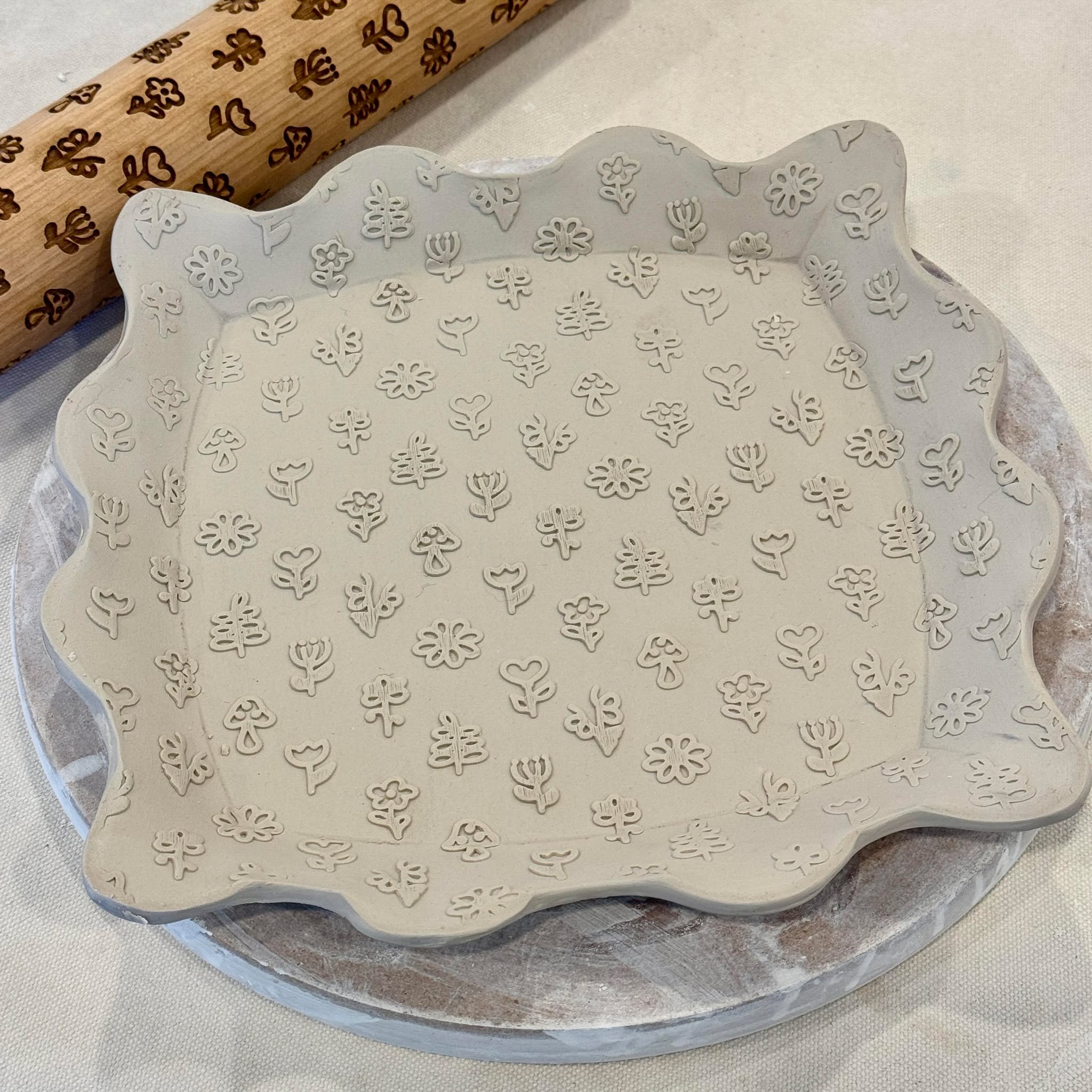 Cottage Flowers 12 Rolling Pin