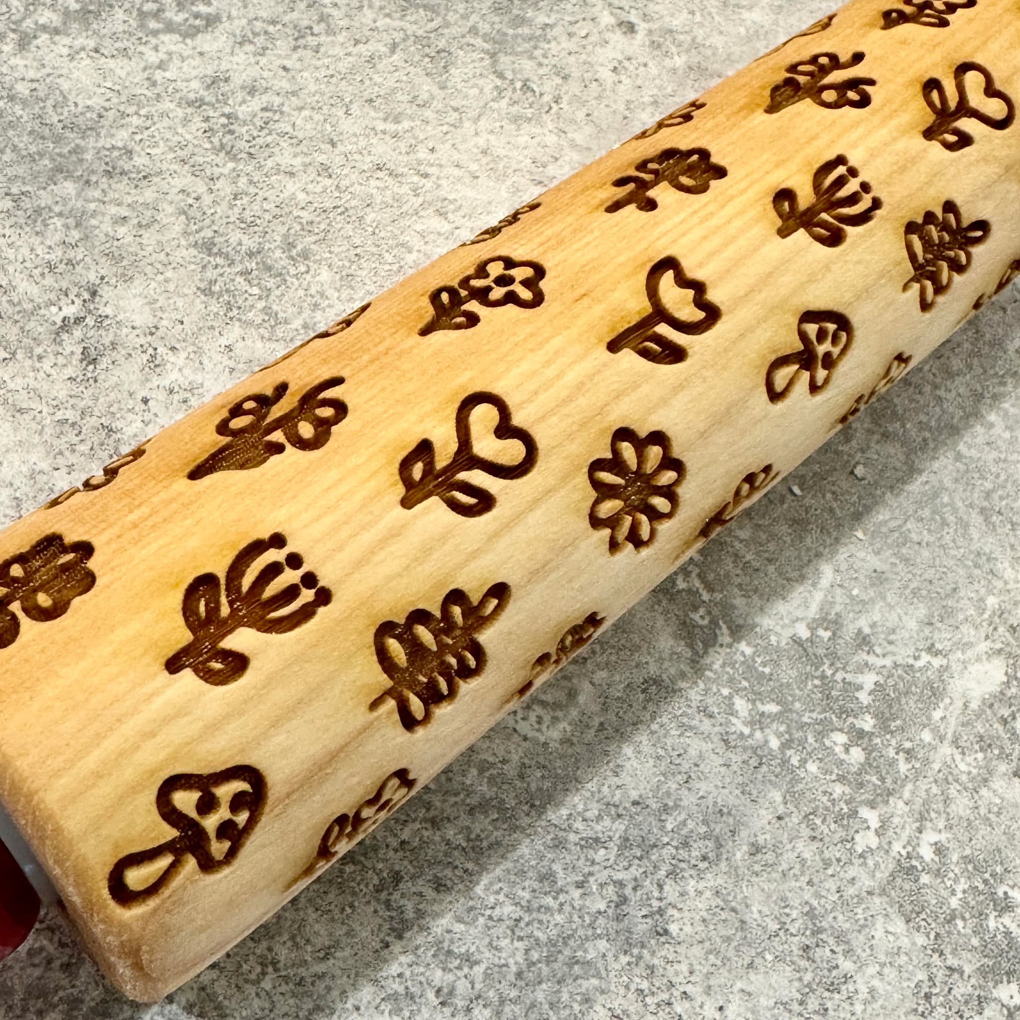 Cottage Flowers 7 Rolling Pin