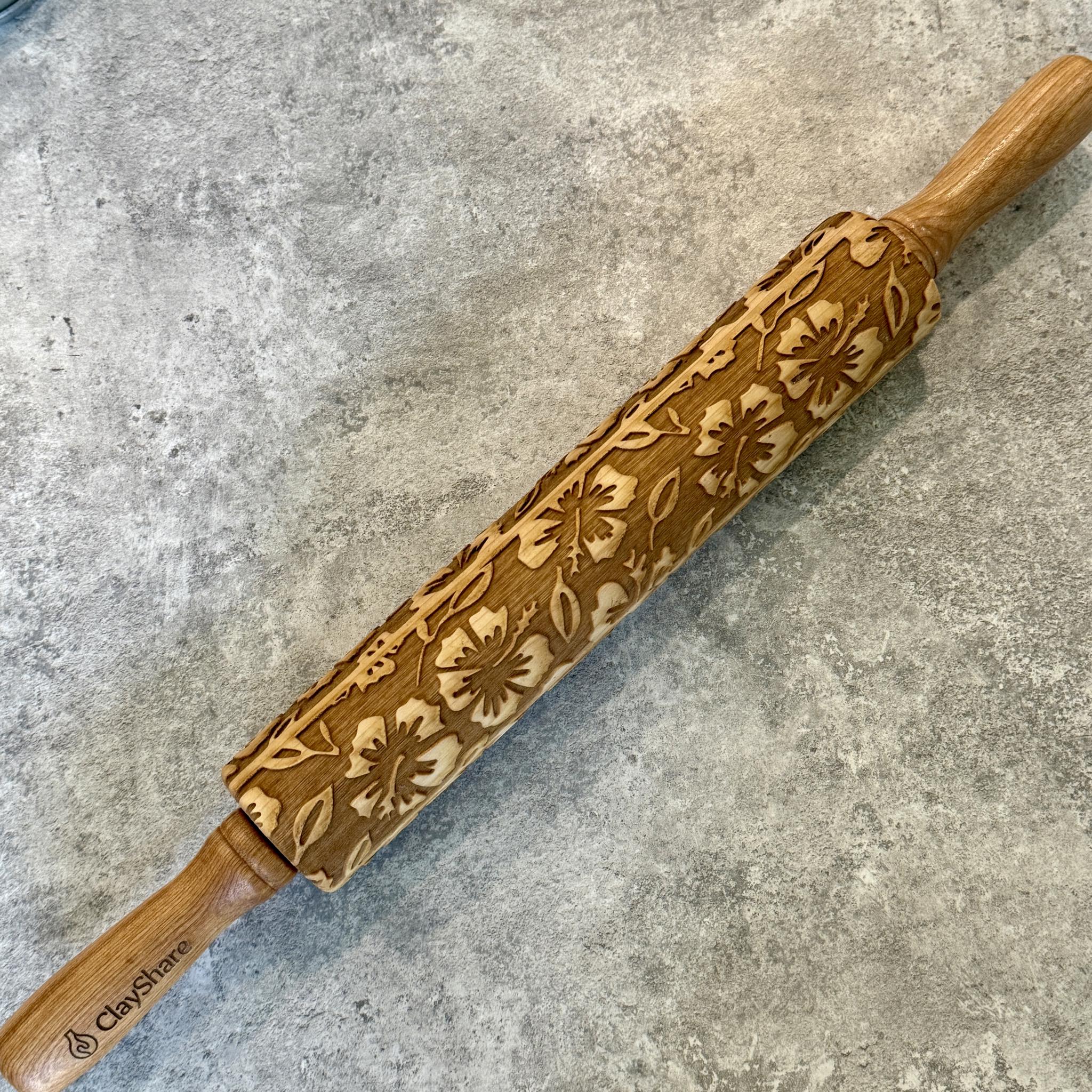 Hibiscus 12 Rolling Pin