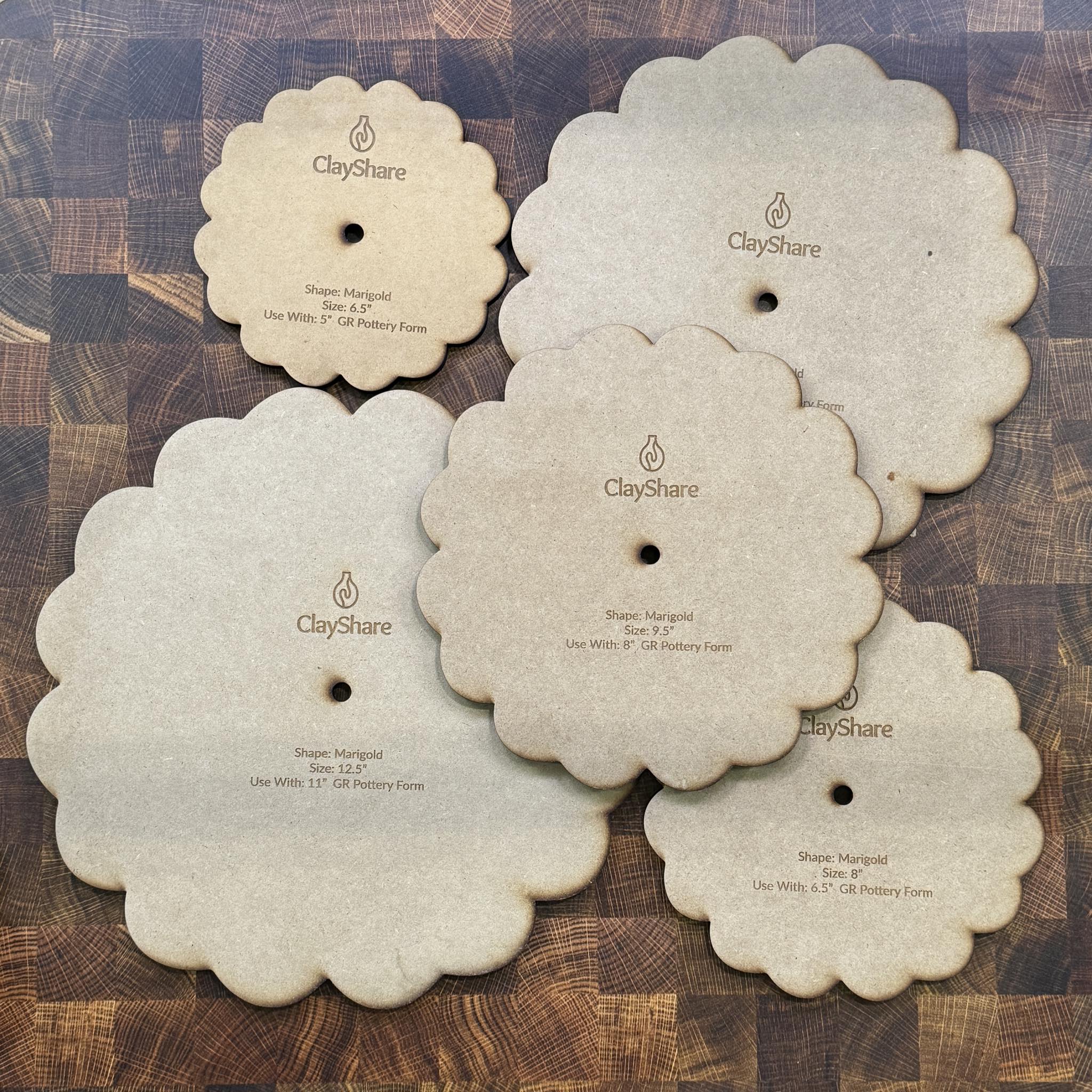 Marigold Round Stack Rim Template Set