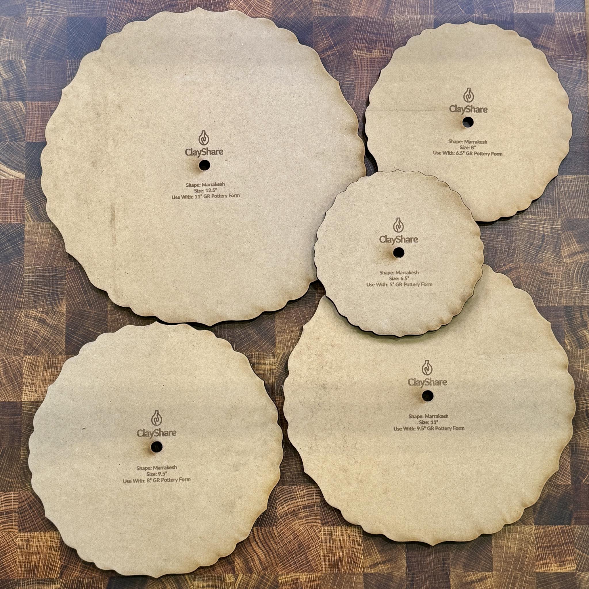 Marrakesh Round Stack Rim Template Set