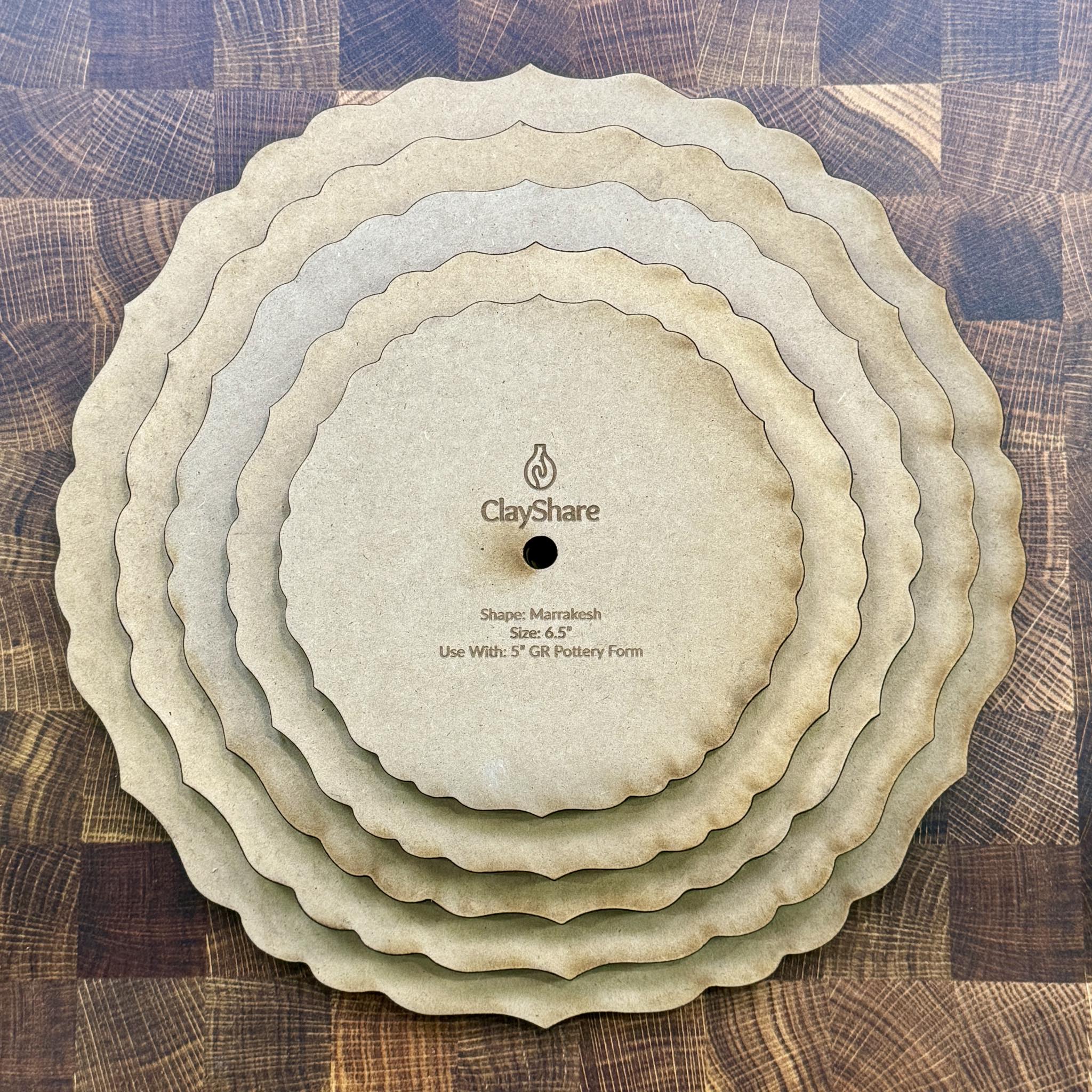 Marrakesh Round Stack Rim Template Set