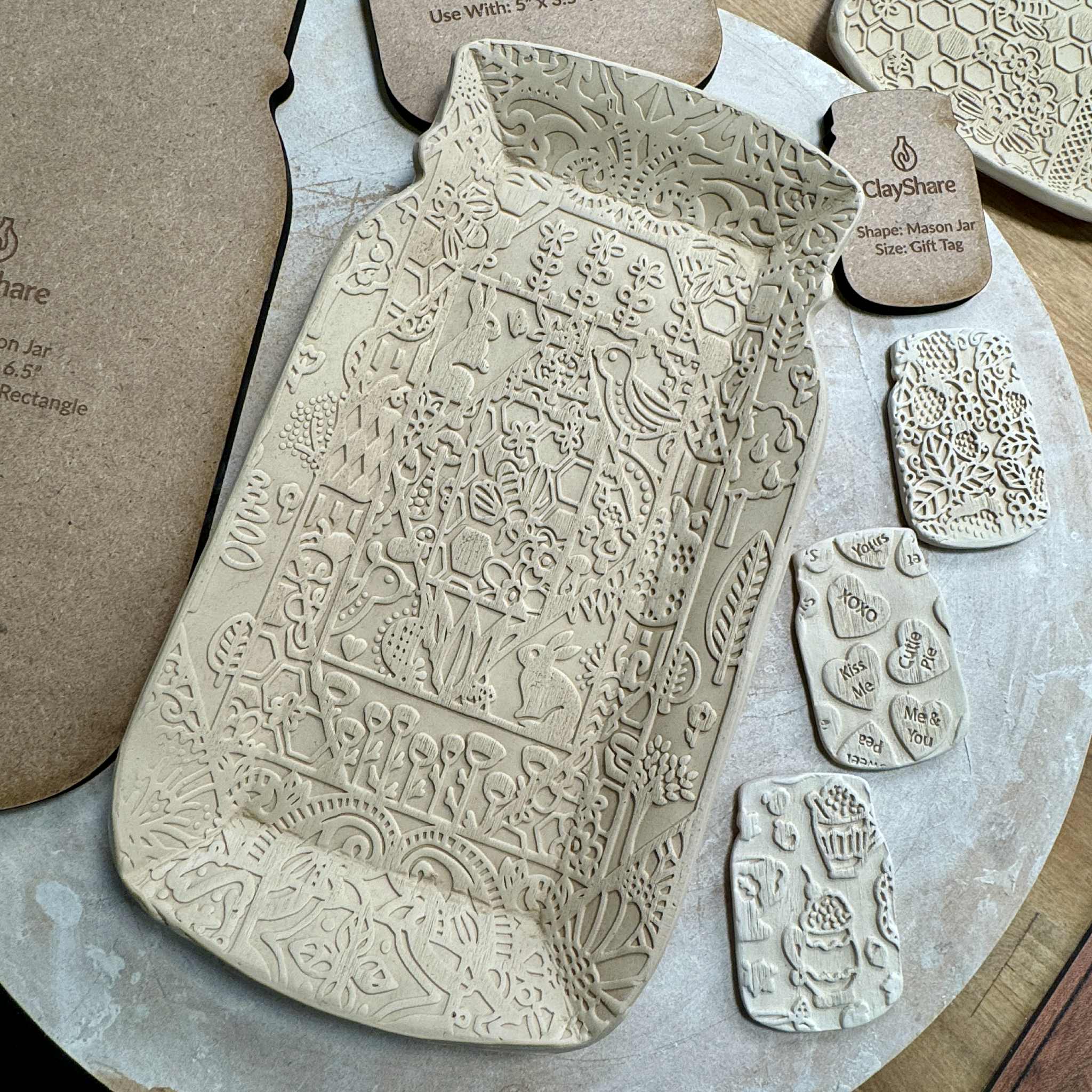Mason Jar Rim Template Set