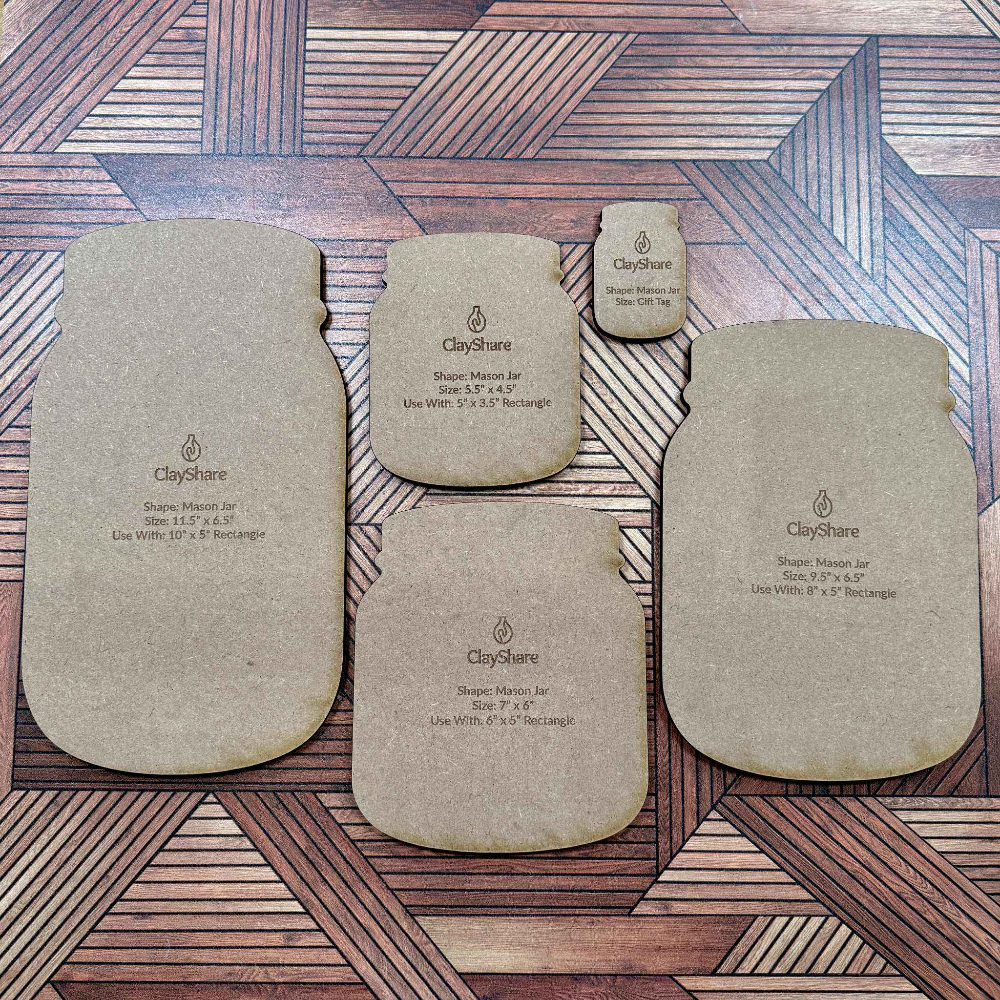 Mason Jar Rim Template Set