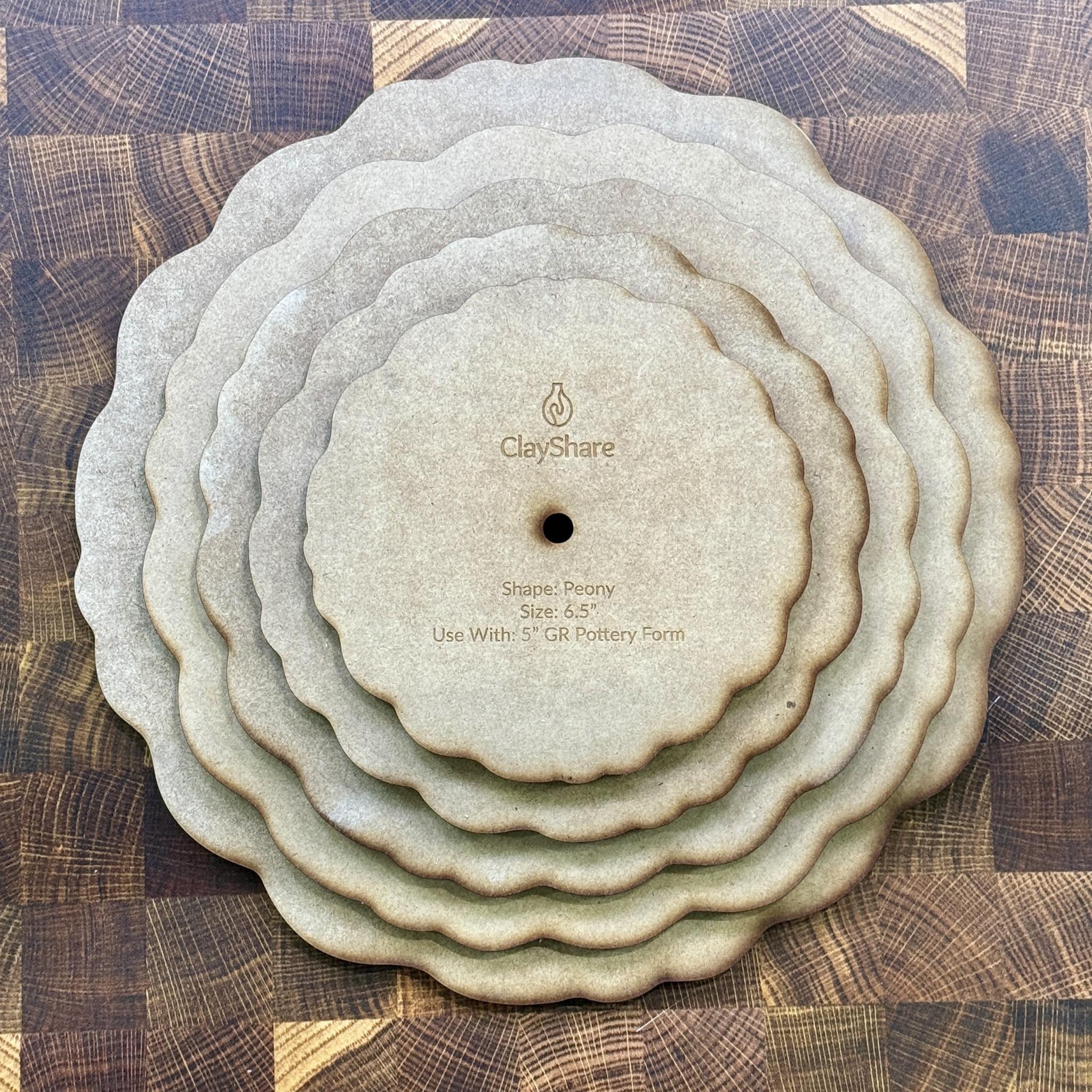 Peony Round Stack Rim Template Set