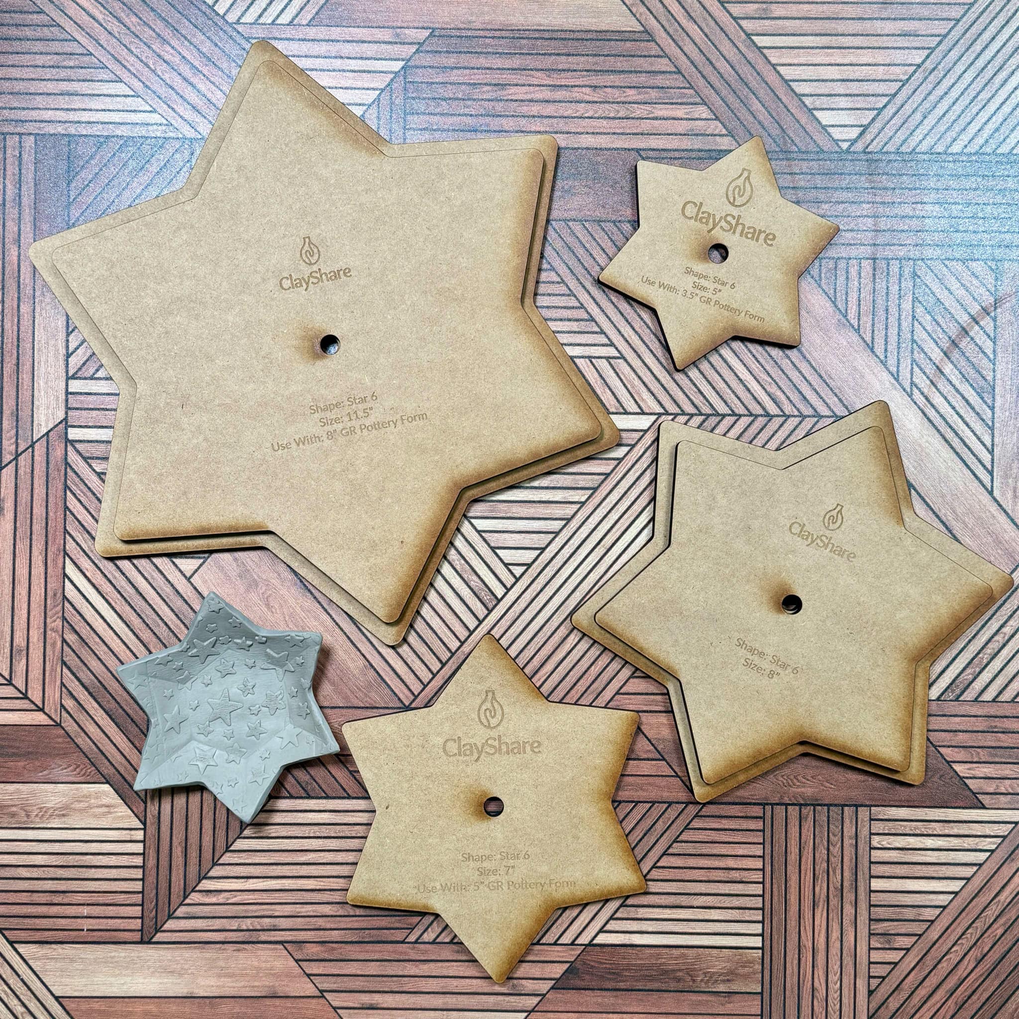 Star 6 Rim Template Set