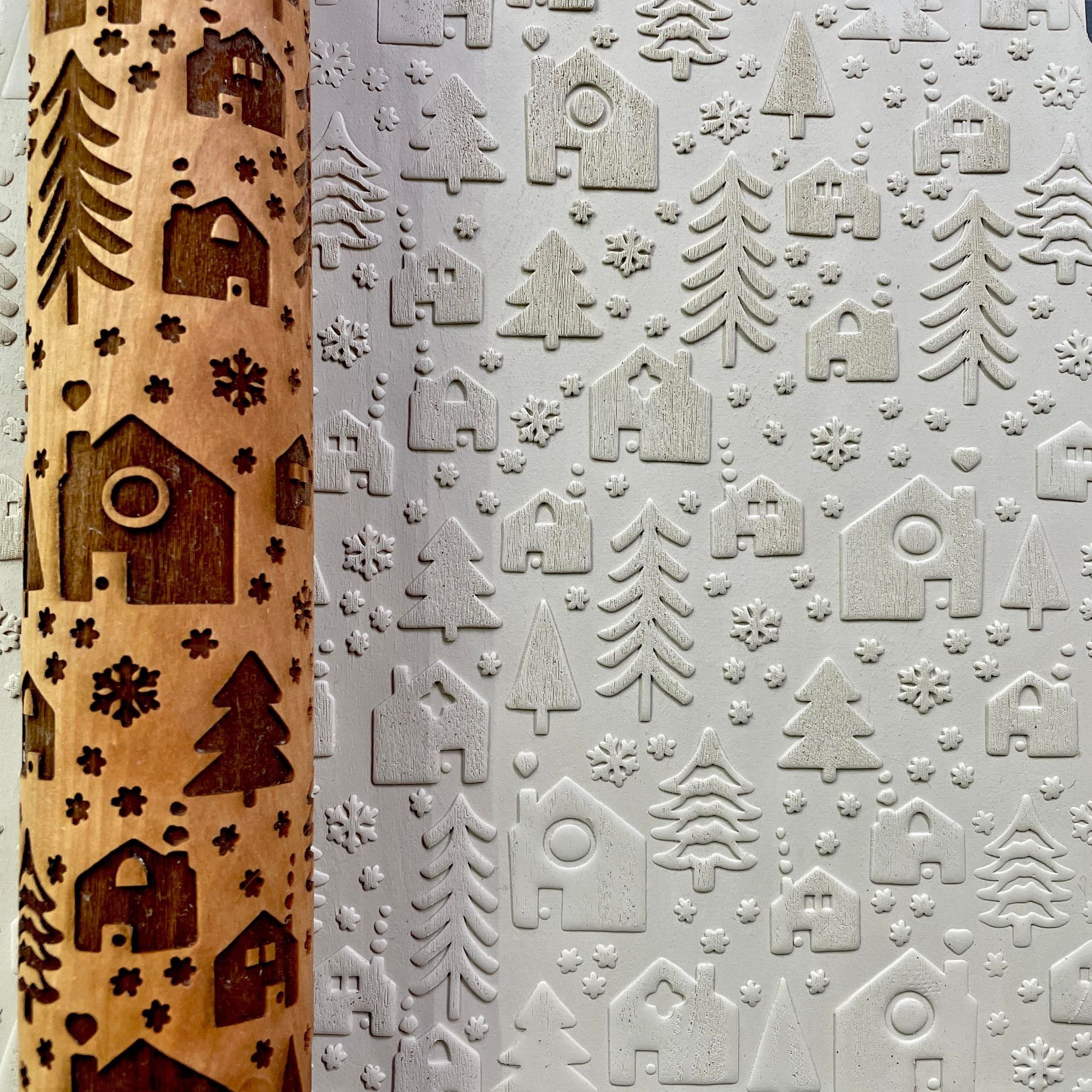 Winter Village 12 Rolling Pin