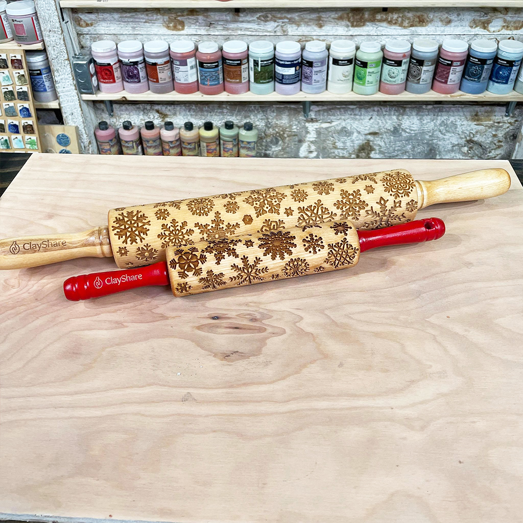 Snowflake 7 Rolling Pin – ClayShare Market Place
