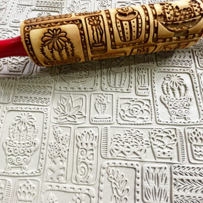 Succulents 2 Rolling Pin 7 Inch
